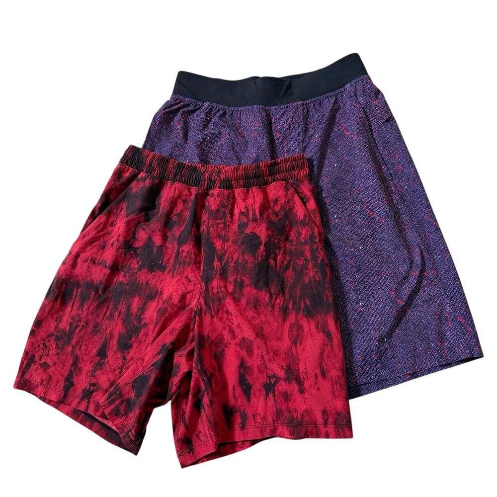 Lululemon Men’s Training Shorts Bundle S Pace Breaker Red Black Athletic